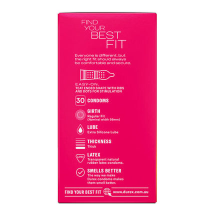 Durex Pleasure Me Condoms 30 Pack