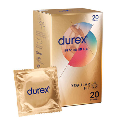 Durex Invisible Condoms Regular Fit, Pack of 20
