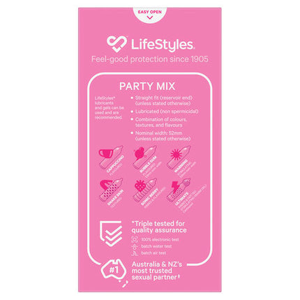 Lifestyles Party Mix Condoms 10 Pack