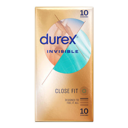 Durex Invisible Condoms Close Fit, Pack of 10