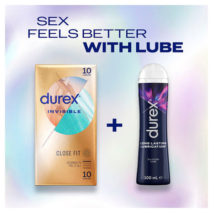 Durex Invisible Condoms Close Fit, Pack of 10