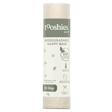 Tooshies ECO BABY Biodegradable Nappy Bags 40Pk