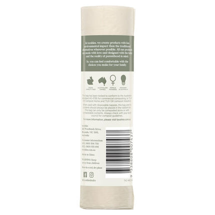 Tooshies ECO BABY Biodegradable Nappy Bags 40Pk