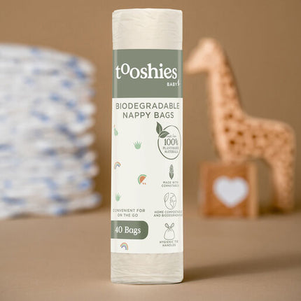 Tooshies ECO BABY Biodegradable Nappy Bags 40Pk