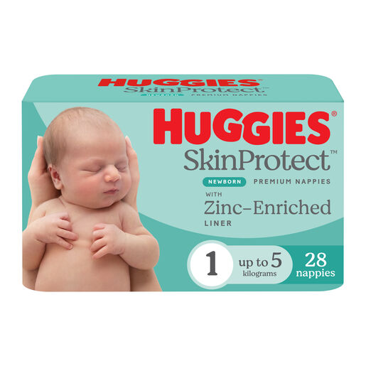 Huggies Newborn Nappies Size 1 (up to 5kg) 28 Pack