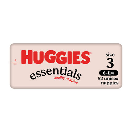 Huggies Essentials Nappies Size 3 (6-11kg) 52 Pack