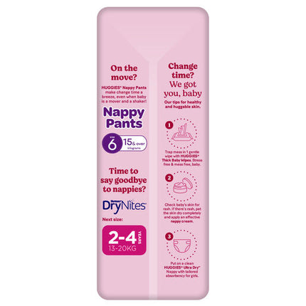 Huggies Ultra Dry Nappies Junior Girl 14 Pack