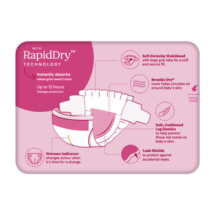 Huggies Ultra Dry Nappies Junior Girl 14 Pack