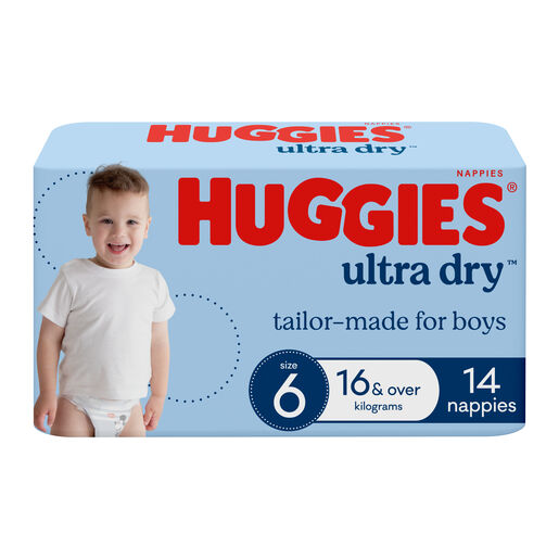 Huggies Ultra Dry Nappies Junior Boy 14 Pack