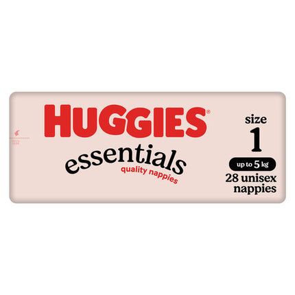 Huggies Essentials Nappies Size 1 (up to 5kg) 28 Pack
