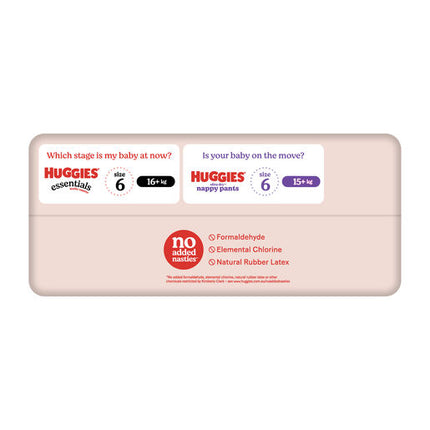Huggies Essentials Nappies Size 6 (16+kg) 40 Pack