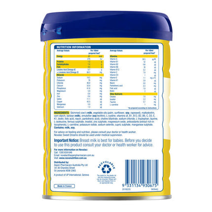 Novalac Sweet Dreams Premium Infant Formula Powder 800g