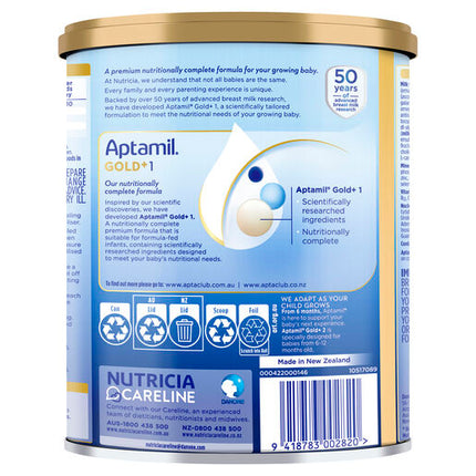 Aptamil Gold+ 1 Premium Infant Formula 0-6 Months 900g