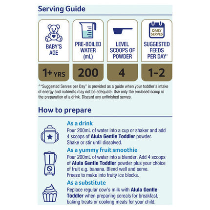Alula Gentle Stage 3 Toddler Nutritious Milk Drink from 1 Year+ 900g