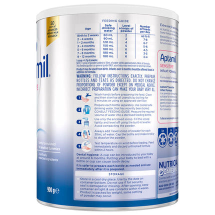 Aptamil Sensitive Premium Infant Formula From Birth to 12 Months 900g