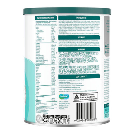 Oli6 Stage 2 Dairy Goat Milk Follow-On Formula 800g