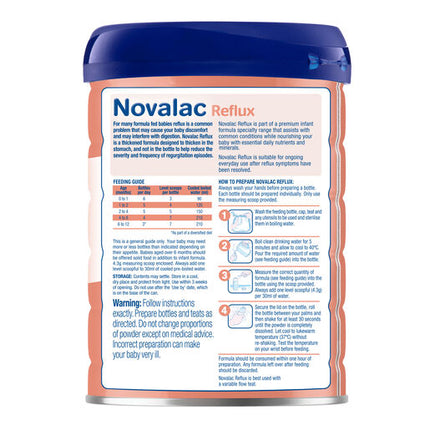 Novalac Reflux Premium Evidence Based Specialty Infant Formula Powder 800g