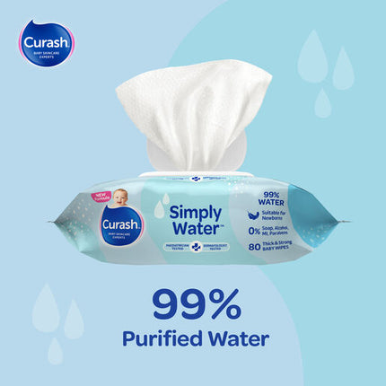 Curash Water Wipes 80 Pack