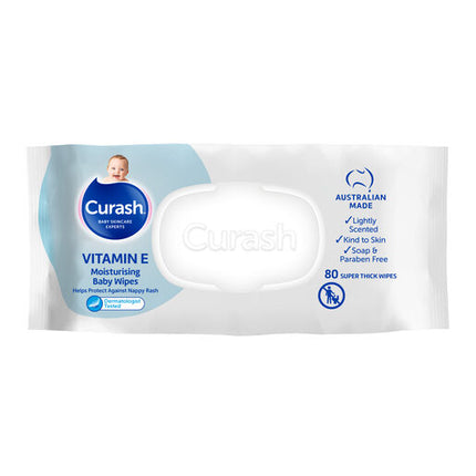 Curash Babycare Vitamin E Baby Wipes 80 Pack