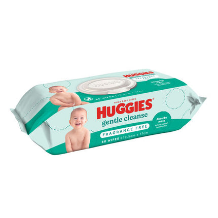 Huggies Thick Baby Wipes Fragrance Free 80 pack