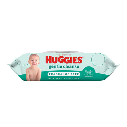 Huggies Thick Baby Wipes Fragrance Free 80 pack