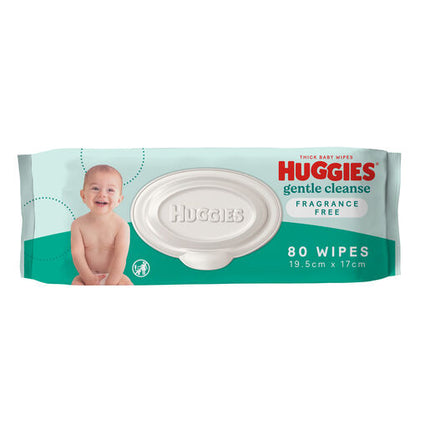 Huggies Thick Baby Wipes Fragrance Free 80 pack