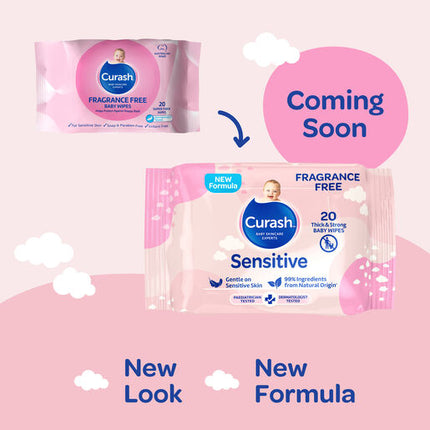 Curash Wipes Fragrance Free 20 Pack
