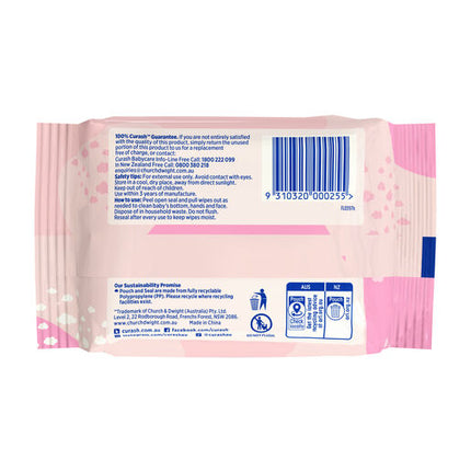 Curash Wipes Fragrance Free 20 Pack