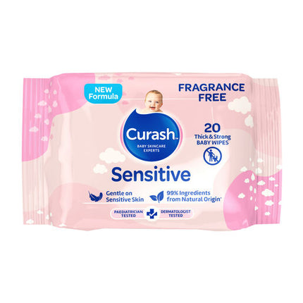 Curash Wipes Fragrance Free 20 Pack