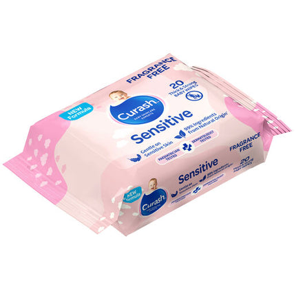Curash Wipes Fragrance Free 20 Pack
