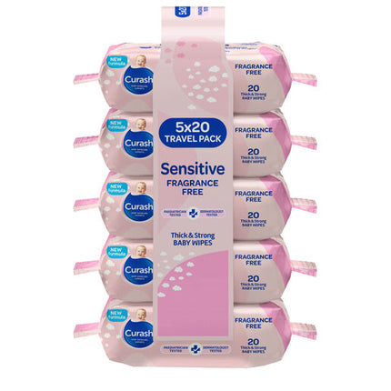 Curash Wipe Fragrance Free 20 X 5 Pack