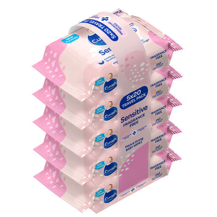 Curash Wipe Fragrance Free 20 X 5 Pack