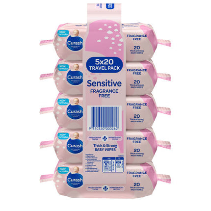 Curash Wipe Fragrance Free 20 X 5 Pack