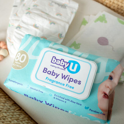 Baby U Baby Wipes Fragrance Free 240 Pack