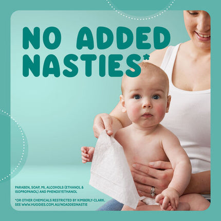 Huggies Thick Baby Wipes Fragrance Free 3 X 80 Pack