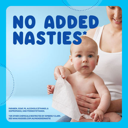 Huggies Thick Baby Wipes Coconut Oil 80 Pack