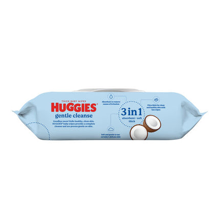 Huggies Thick Baby Wipes Coconut Oil 80 Pack