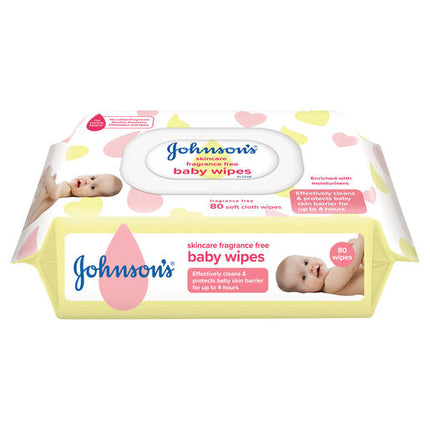 Johnson's Baby Wipes Fragrance Free Refill 80