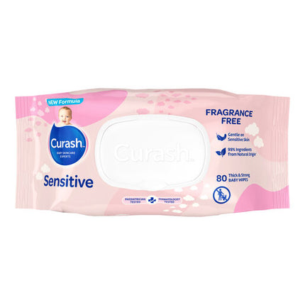 Curash Wipes Fragrance Free 80 Pack
