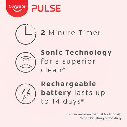 Colgate Pulse Series 1 Connected Rechargeable Whitening Electric Toothbrush, 1 Pack with Refill Head