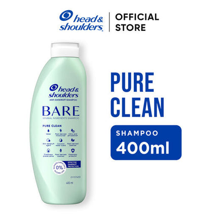 Head & Shoulders BARE Pure Clean Minimal Ingredients Anti Dandruff Shampoo 400ml