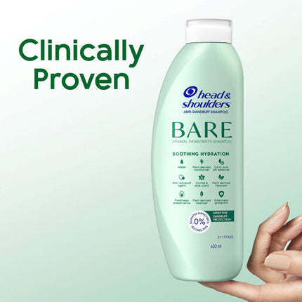 Head & Shoulders BARE Soothing Hydration Minimal Ingredients Anti Dandruff Shampoo 400ml