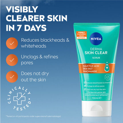 Nivea Derma Skin Clear Scrub 150ml