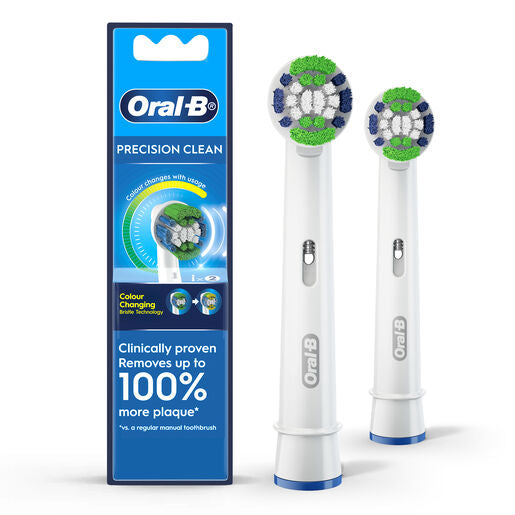 Oral B Precision Clean Replacement Brush Heads 2 Pack