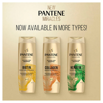Pantene Miracles Biotin Moisture Renewal Silicone-Free Shampoo 375ml
