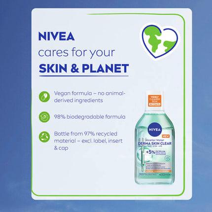 Nivea Micellar Water Derma Skin Clear 400ml