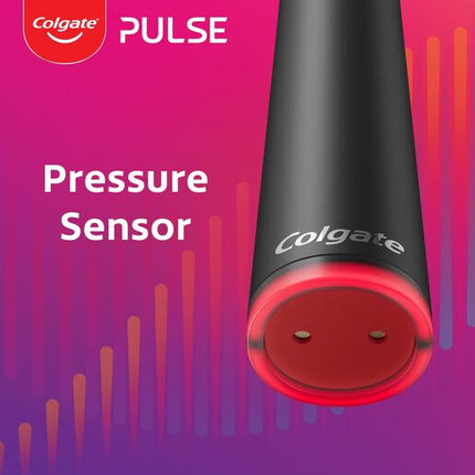 Colgate Pulse Connected Series 2 Deep Clean & Sensitive Electric Toothbrush, 1 Pack with 2 Refill Heads, Plaque Removal
