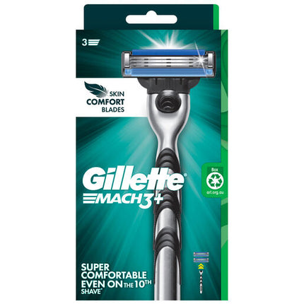 Gillette Mach3+ Razor 1 Handle + 2 Cartridges
