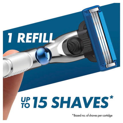 Gillette Mach3 Turbo Razor 1 Handle + 2 Cartridges