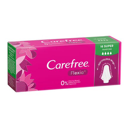 Carefree Flexia Tampons Super 16 Pack